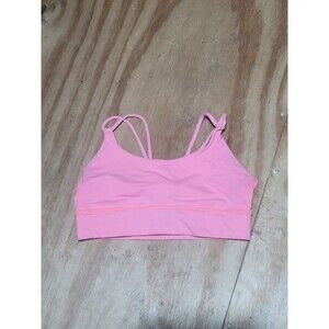 Lululemon Yoga Training Energy Bra Women 6 Dew Pink @N5